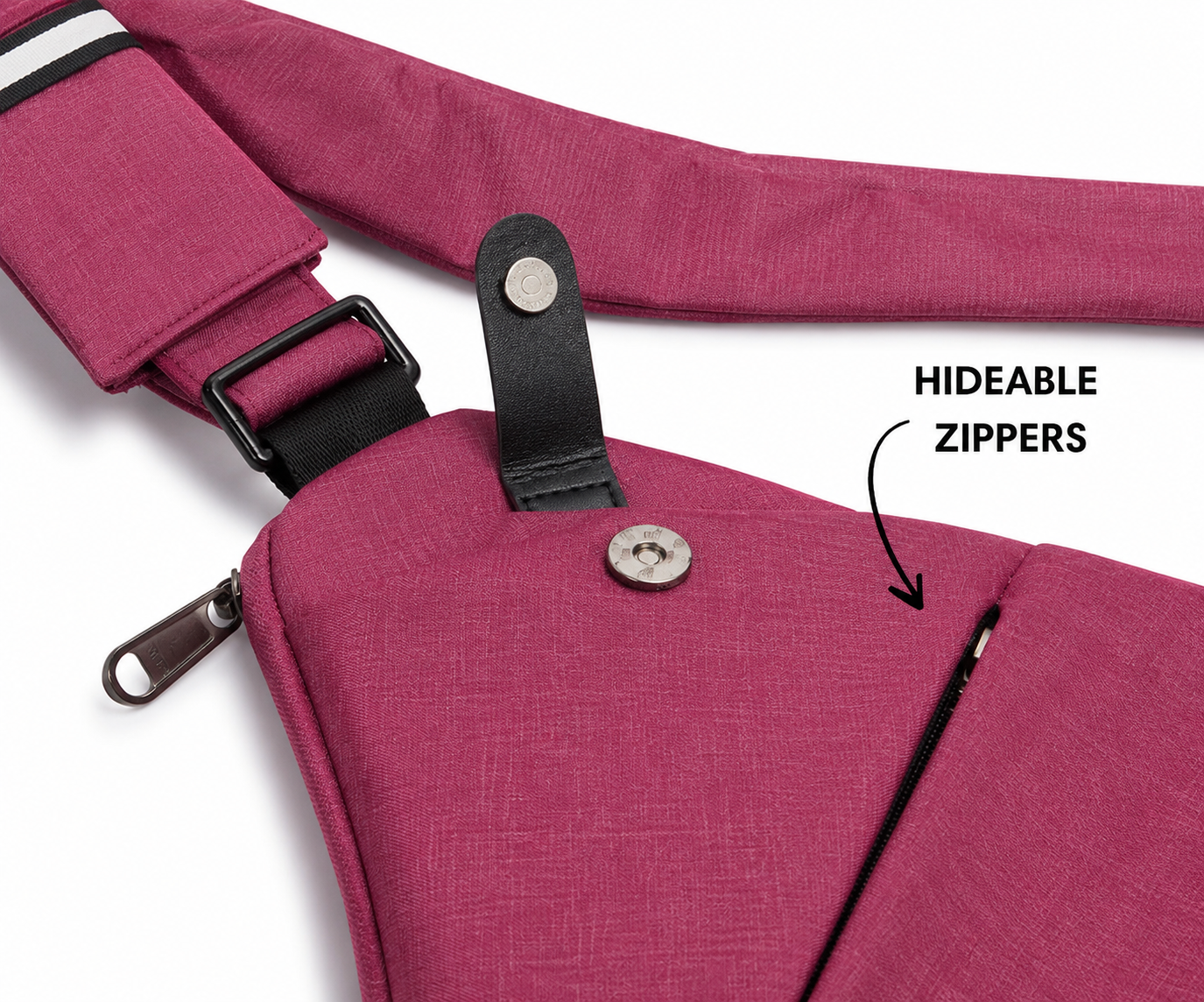 Vhelora Anti-Theft Crossbody Bag - Burgundy