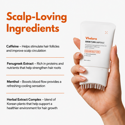 Stop Hair Loss. Start Growing. Korea's #1 Serum VHELORA