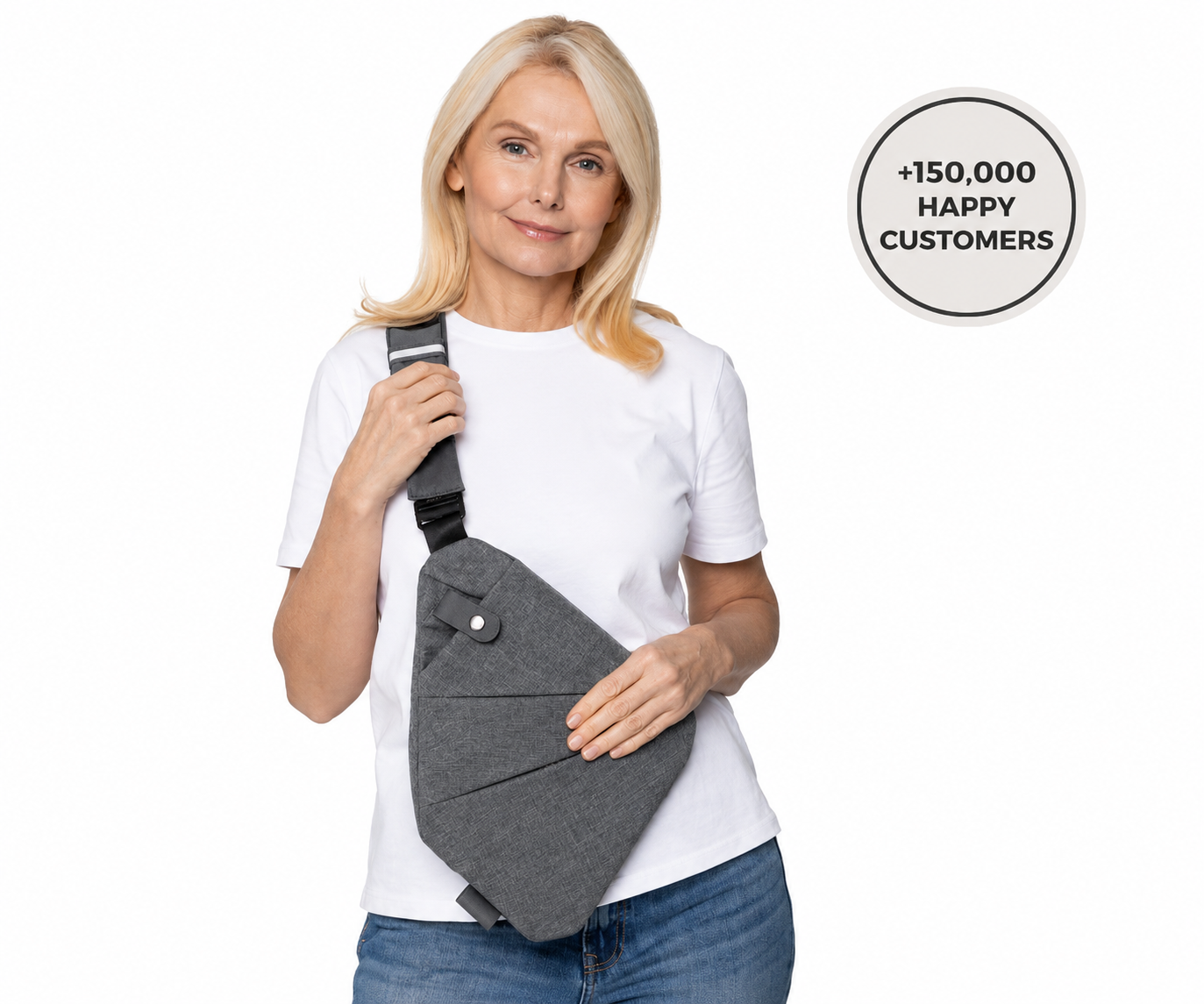 Oxford Mens Chest Bag Crossbody Shoulder Bag VELORA